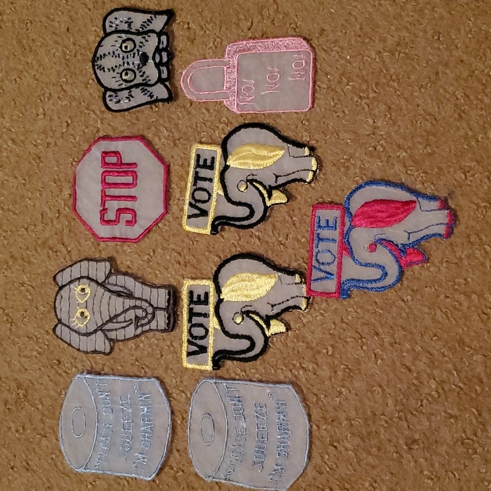 Vintage sheer patch lot - 9 pieces